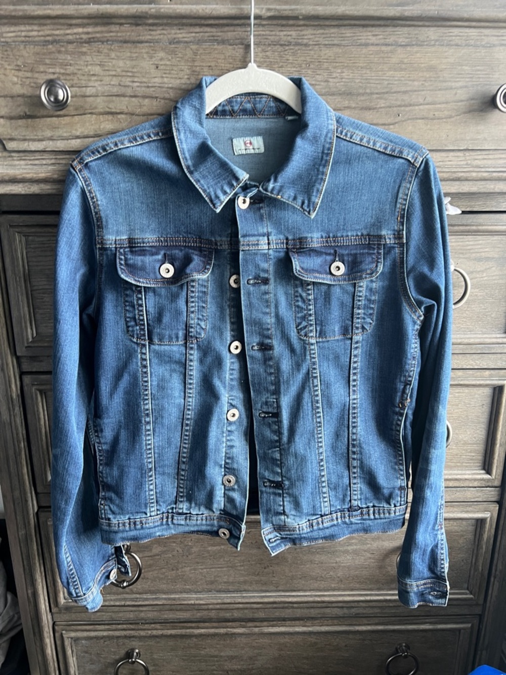 AG Adriano Goldschmied Blue Denim Jean Jacket